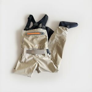 Frogg Toggs Fishing Waders Youth Small Gray Breathable Fly Fishing Sealed Pocket